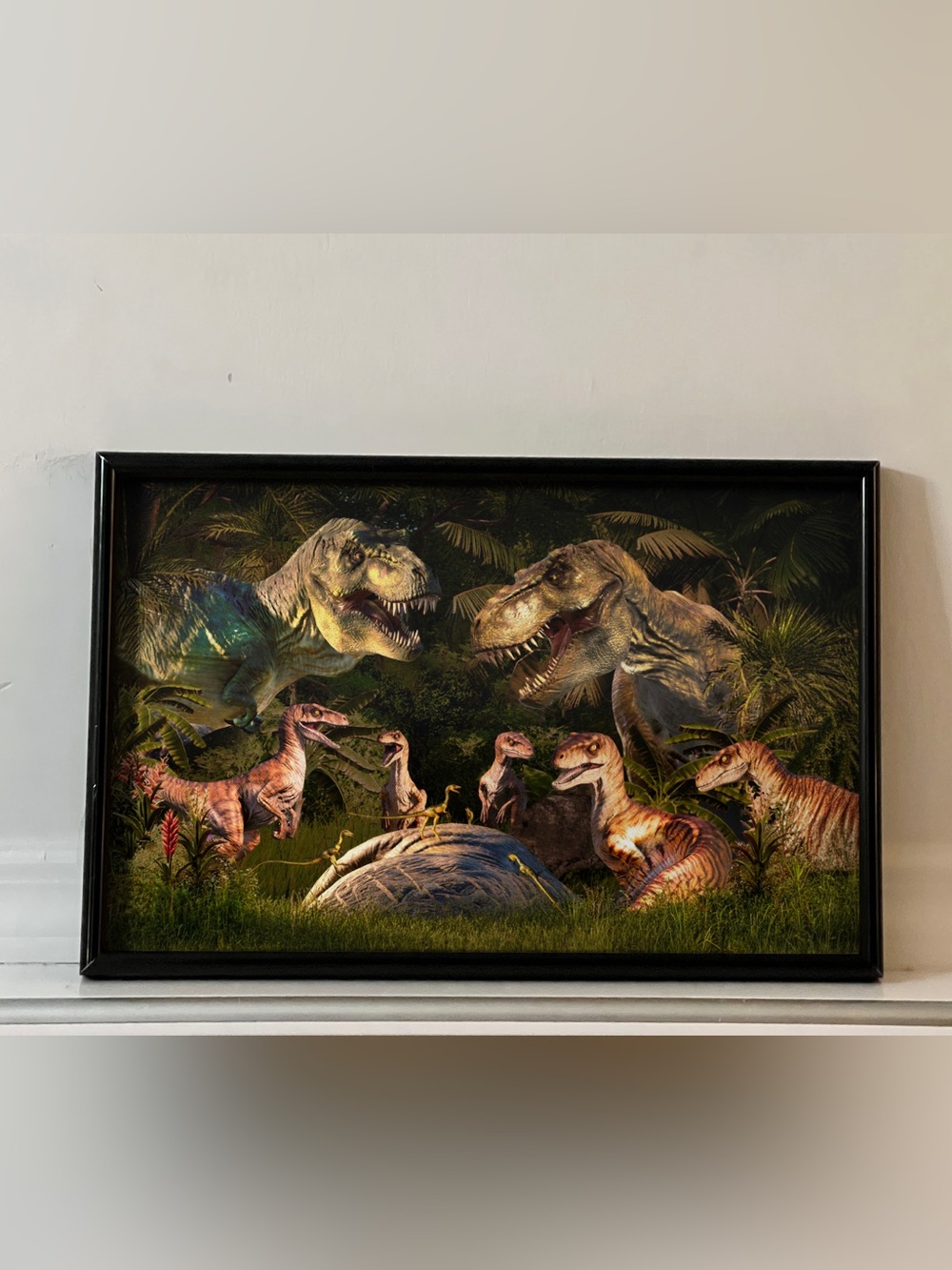 Jurassic Park Velociraptor Poster